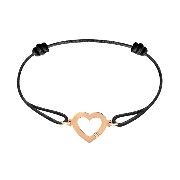 Double Coeurs R12 Rose Gold Cord Bracelet